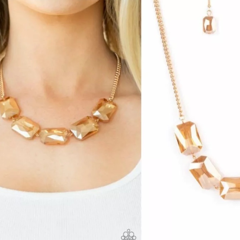 NWT Paparazzi Gold Earrings & Necklace